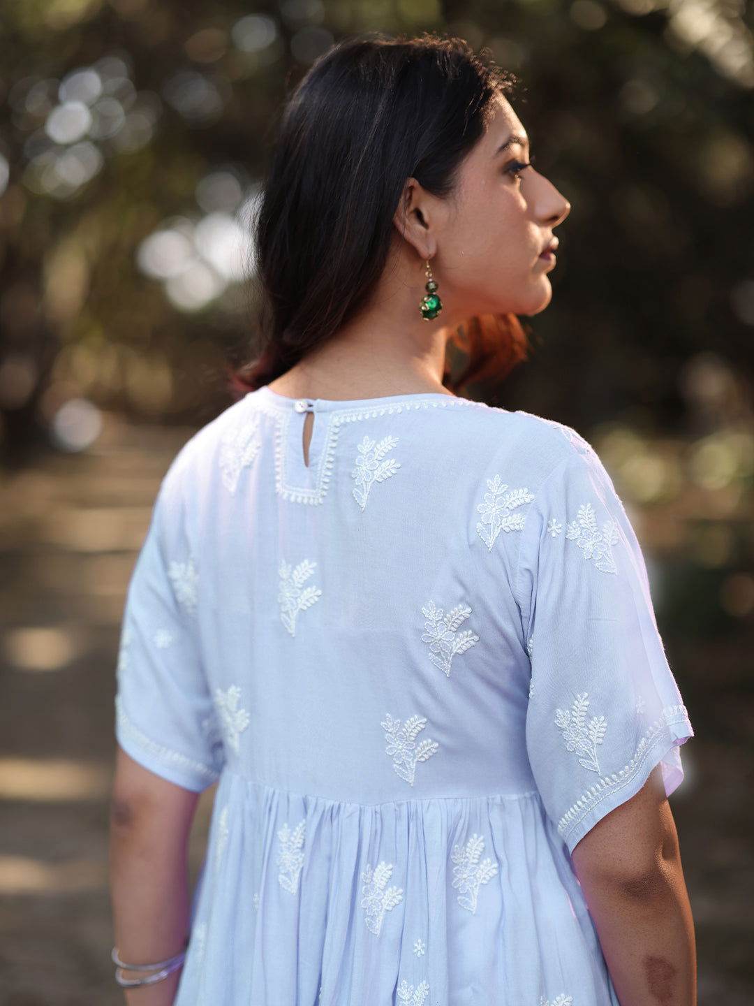 HAFSA Chikankari Modal Top - KRI CHIKANKARI